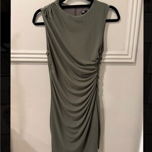Zara Olive Green Draped Dress